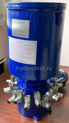 8DDRB-N5.8/30 - Станция смазки электрическая для многоточечных систем, рабочее давление до 315 бар, подача 5,8 мл/мин, мощность двигателя 0,18 кВт, объем бака 30 литров, число выходов: 8